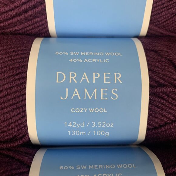 Lot Of 3 Draper James Cozy Wool Pickled Beet Merino Wool & Acrylic Yarn New - Picture 2 of 5